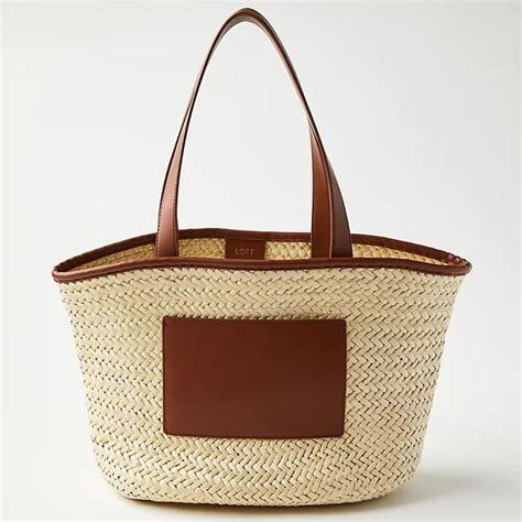 basket bag loewe dupe|loft's straw tote bag dupe.